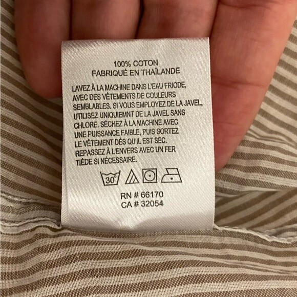 NWOT Isabella Sinclair Lined Cotton Short Sleeve Collared Button-up Shirt - Picture 14 of 14